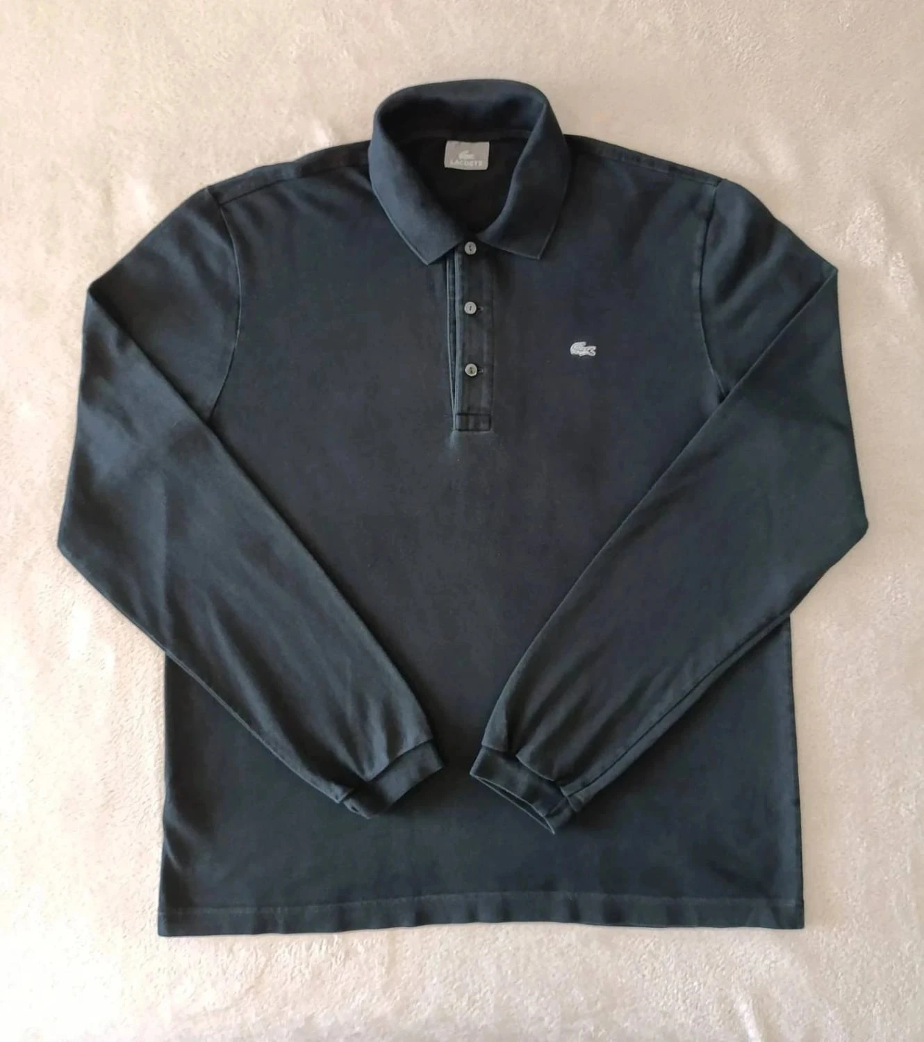 Polo Lacoste preto mangas longas Tamanho 6 – photo 2